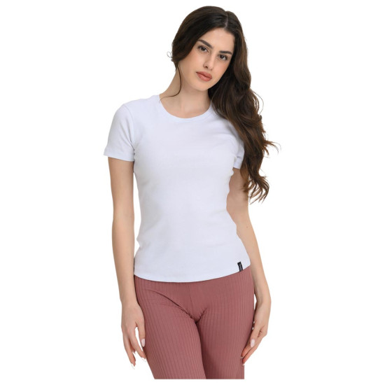 Target Γυναικεία κοντομάνικη μπλούζα Cotton 2x1 Rib Crewneck T-Shirt